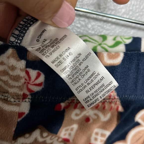 Disney Gingerbread Pjs Set Size Small 4-6 - Picture 6 of 8